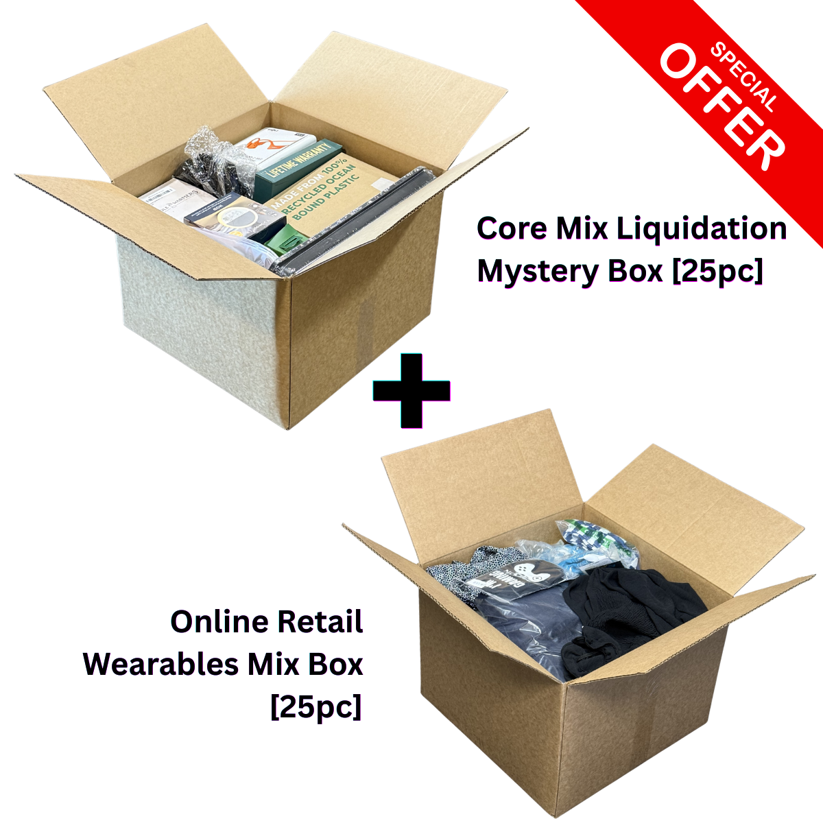 Liquidation Mystery Box Bundle | Core Mix + Wearables (2 Boxes)
