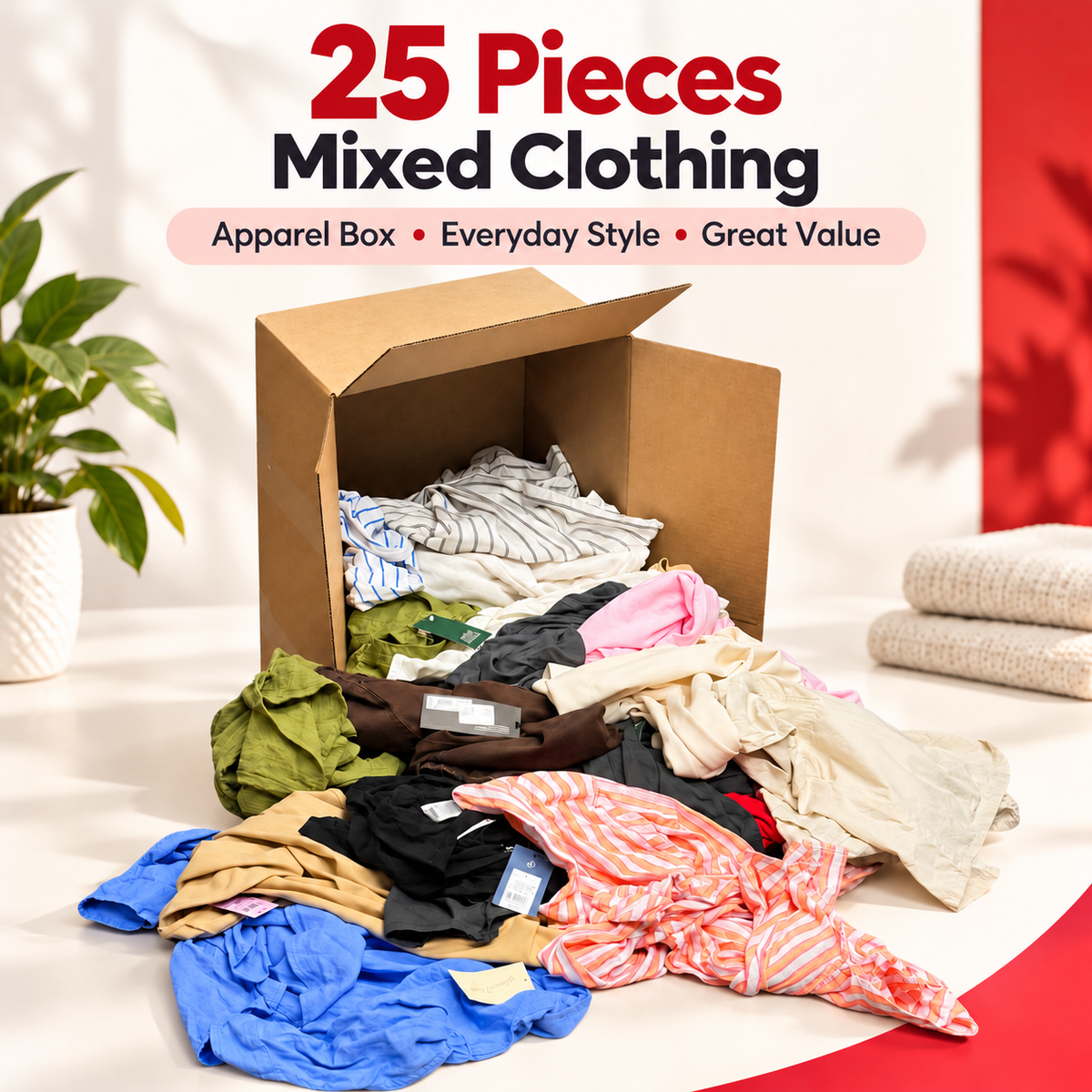 25-Piece Retail Apparel Box - New TGT Clothing Shelf Pulls
