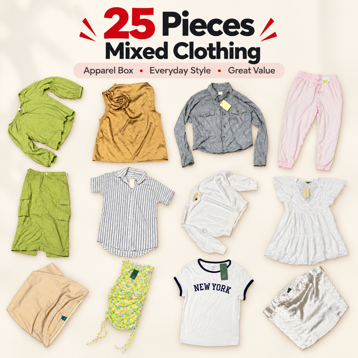 25-Piece Retail Apparel Box - New TGT Clothing Shelf Pulls