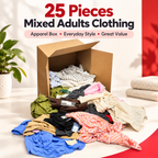 25-Piece Retail Apparel Box - New Adult Clothing Shelf Pulls