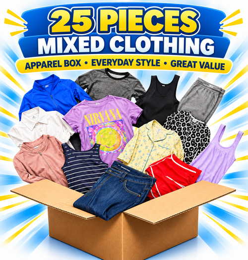 25-Piece Retail Apparel Box - WM Clothing Shelf Pulls