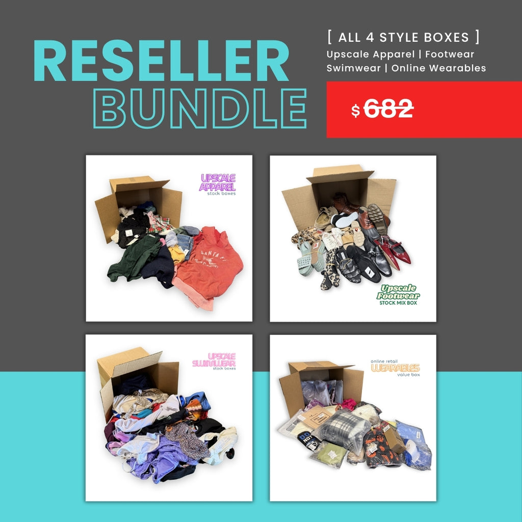 Style Reseller Starter Bundle | Apparel, Footwear & Swimwear Stock Mix [4-Pk]
