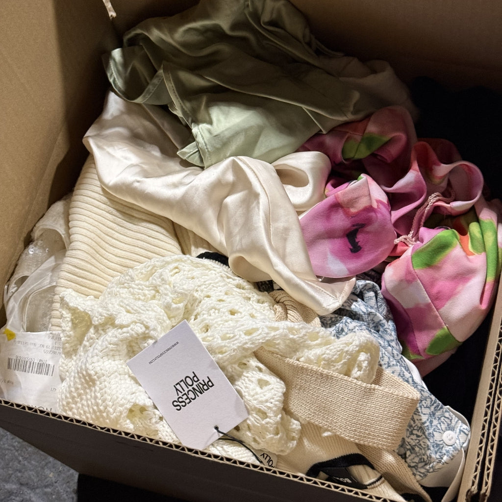Upscale Apparel Stock Mix Box | 25-Piece Apparel Assortment