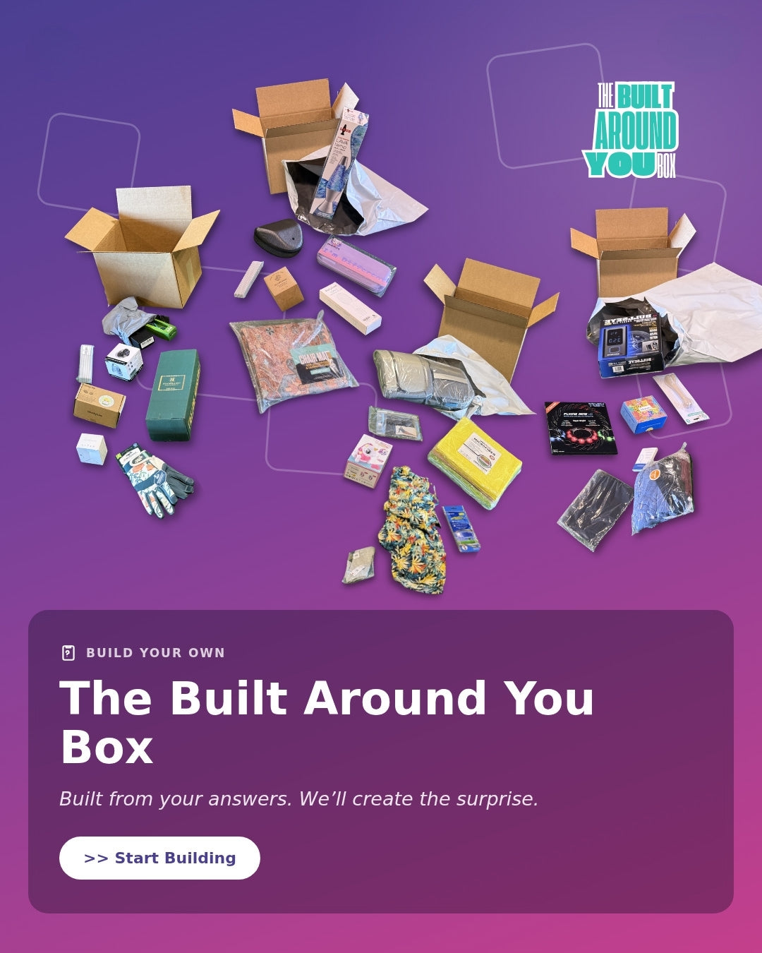 UNBOX'D Surprises mystery box banner