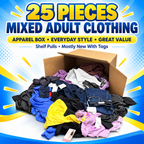 25-Piece Retail Apparel Box - WM Adult Clothing Shelf Pulls
