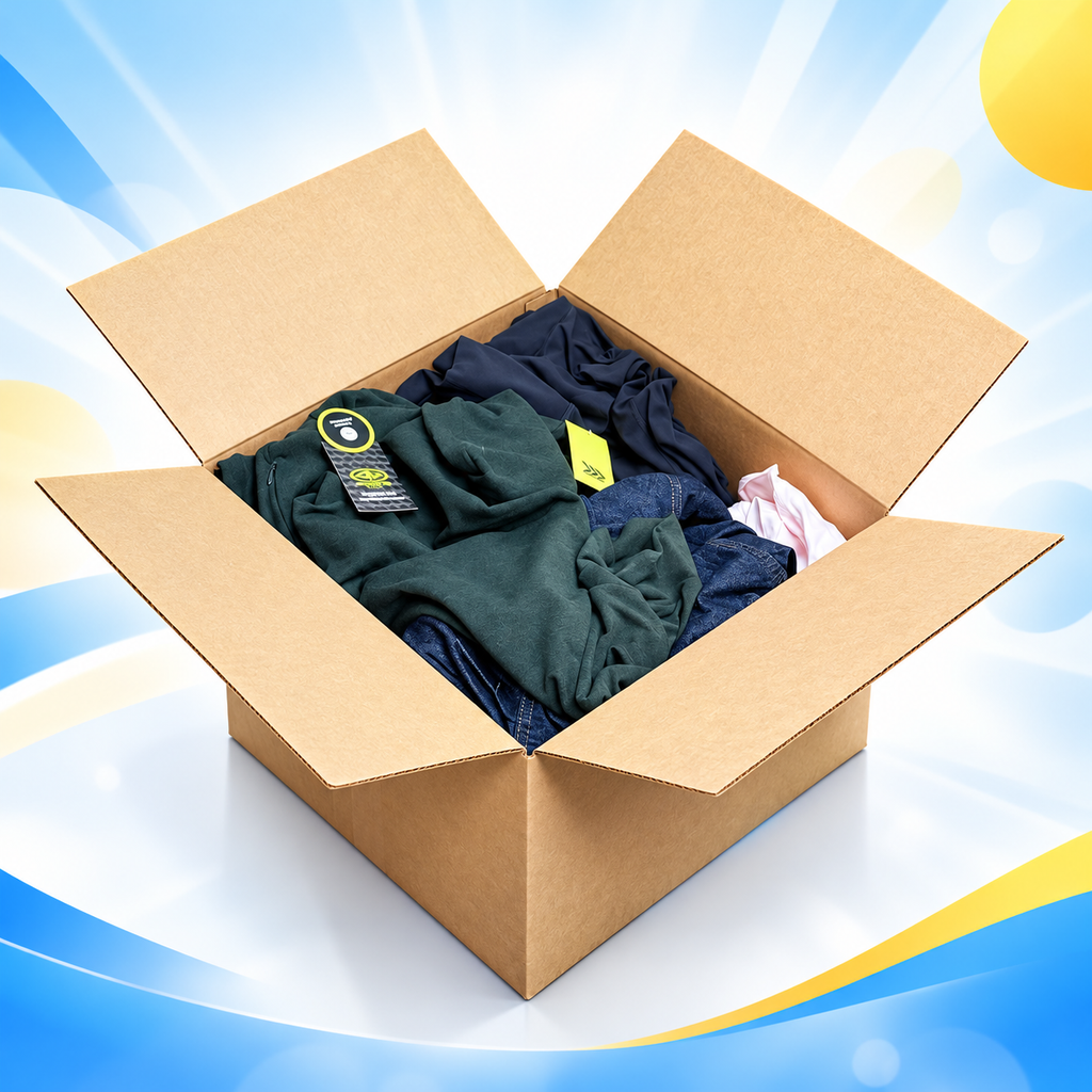 25-Piece Retail Apparel Box - WM Adult Clothing Shelf Pulls
