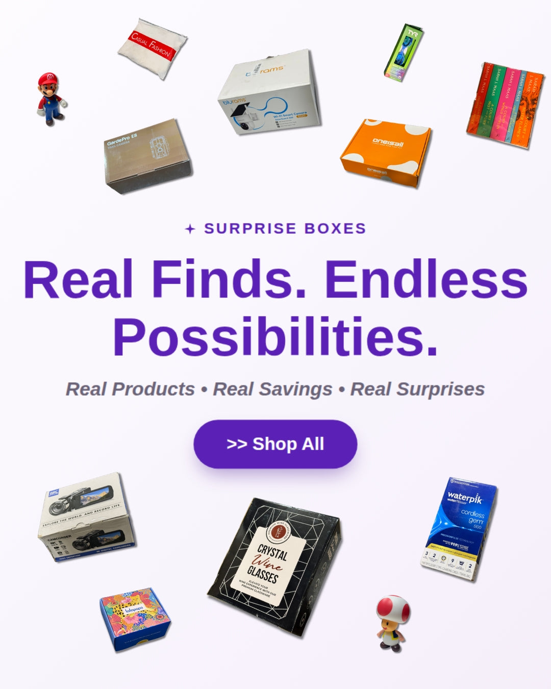 QuickBoxz featured surprise box banner