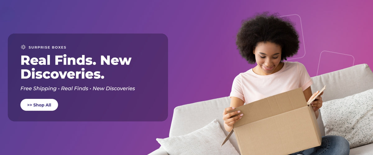 QuickBoxz surprise boxes and discovery deals homepage banner