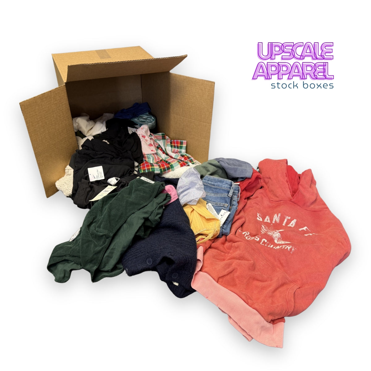 Upscale Apparel Stock Mix Box | 25-Piece Apparel Assortment